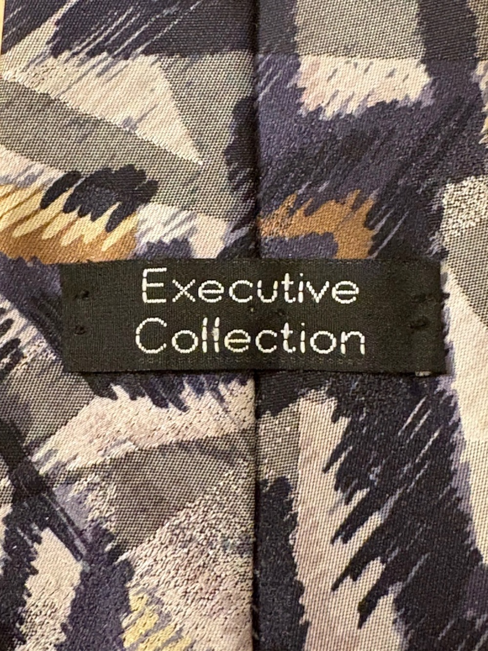 Vintage Executive Collection Abstract Geometric Silk Blend Tie